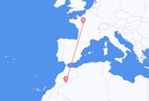 Flug frá Zagora, Marokkó til Tours, Frakklandi