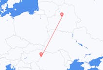 Flyg från Minsk, Vitryssland till Oradea, Rumänien