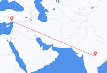 出发地 印度那格浦尔目的地 土耳其阿达纳的航班
