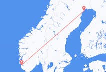스웨덴발 룰레오, 노르웨이행 스타방에르 항공편