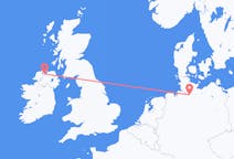 Flyrejser fra Hamborg, Tyskland til Derry, Nordirland
