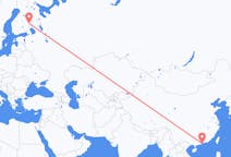 Flyreiser fra Macau, Macau til Joensuu, Finland