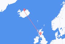 Fly fra Glasgow til Akureyri