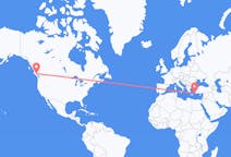 Flyreiser fra Campbell River, Canada til Rhodos, Hellas