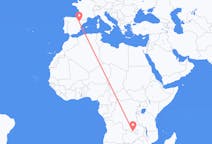 Flyrejser fra Lubumbashi, Den Demokratiske Republik Congo til Zaragoza, Spanien