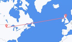 Flyg från Aberdeen, USA till Edinburgh, Skottland