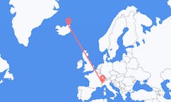 Loty z Thorshofn, Islandia do Turynu, Włochy