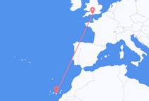 Flyrejser fra Las Palmas, Spanien til Bournemouth, England