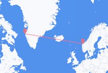 出发地 挪威Ålesund目的地 格陵兰西西缪特的航班