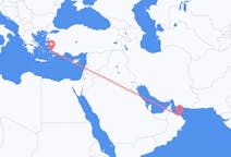 Flyreiser fra Muscat, til Bodrum