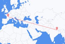 Flyreiser fra Katmandu, Nepal til Limoges, Frankrike