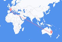 Flyrejser fra orange, Australien til Barcelona, Spanien