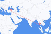 Flights from Bokpyin, Myanmar (Burma) to Kayseri, Turkey