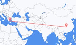 Flyg från Zhangjiajie, Kina till Plaka, Grekland