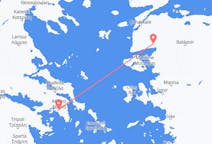 Vluchten van Edremit, Turkije naar Athene, Griekenland