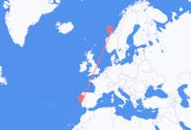 Loty z Kristiansund, Norwegia z Lizbona, Portugalia