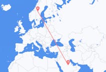 Flyreiser fra Riyadh, Saudi-Arabia til Östersund, Sverige