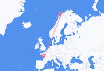 Flights from Narvik, Norway to Bordeaux, France
