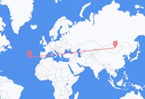 Vluchten van Ulaanbaatar, Mongolië naar Santa Maria, Portugal