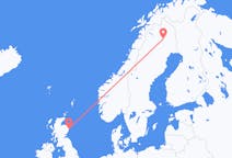 Vluchten van Gällivare, Zweden naar Aberdeen, Schotland