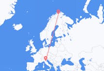 Flights from Lakselv, Norway to Bologna, Italy