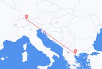 Flights from Thessaloniki, Greece to Thal, Switzerland