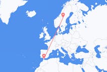 Flyg från Gibraltar, Gibraltar till Östersund, Sverige