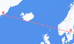 Flyg från Tasiilaq, Grönland till Oerebro, Sverige