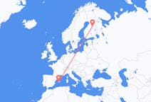 Flights from Kajaani, Finland to Palma de Mallorca, Spain