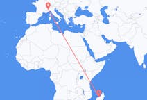 Flights from from Mahajanga to Turin