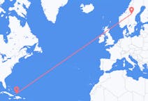来自特克斯和凯科斯群岛出发地 普羅維登西亞萊斯島目的地 瑞典厄斯特松德的航班