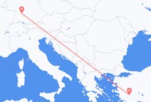 出发地 土耳其出发地 代尼茲利目的地 德国斯图加特的航班
