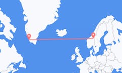 Loty z miasta Røros do miasta Paamiut