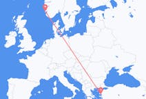 Flights from from Haugesund to Mytilene