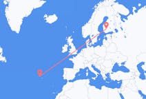 Flights from Terceira Island, Portugal to Tampere, Finland