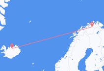 アイスランドのアークレイリから、ノルウェーのラクスエルブまでのフライト