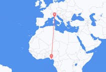Flyreiser fra Port Harcourt, Nigeria til Pisa, Italia