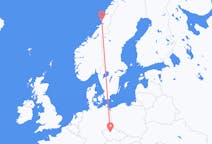 Vluchten van Praag naar Brønnøysund