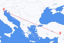 Vluchten van Venetië naar Kahramanmaraş