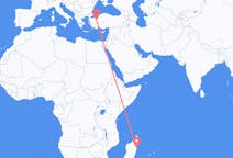 Flyreiser fra Toamasina, Madagaskar til Kutahya, Tyrkia