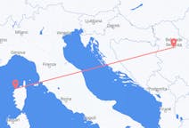 Loty z Belgrad, Serbia do Calviego, Francja