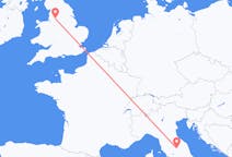 Flyreiser fra Manchester, England til Perugia, Italia