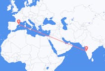 Flights from Kolhapur, India to Barcelona, Spain