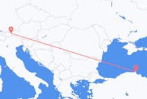 Lennot Sinopilta, Turkki Innsbruckiin, Itävalta