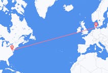 Flyreiser fra Washington D. C. , USA til Sønderborg, Danmark