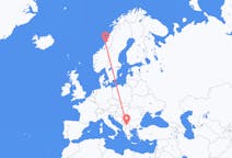 出发地 挪威出发地 勒尔维克飞往 北马其顿斯科普里的航班