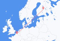 Vluchten van Kuopio, Finland naar Rijsel, Frankrijk