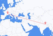 出发地 尼泊尔出发地 加德滿都目的地 法国格勒诺布尔的航班