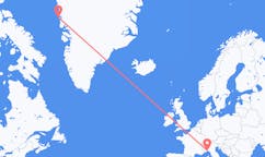 Vluchten van Upernavik naar Genua