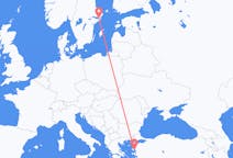 Vols de Mytilène, Grèce pour Stockholm, Suède